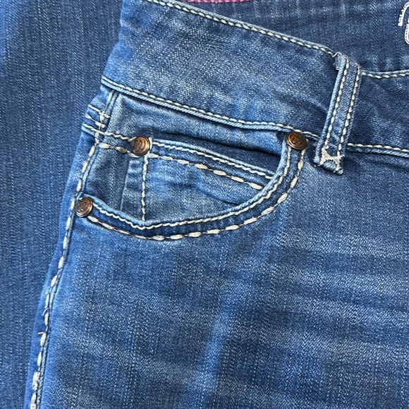 Wrangler Cowgirl Boot Cut Whiskered Stretch Blue Jeans Women’s 1/34 (W/26 L/34) - Picture 7 of 15